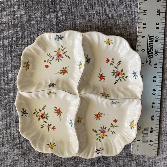 Gold Castle China 4 Section Floral Serving Tray Dish From Japan - Picture 8 of 10